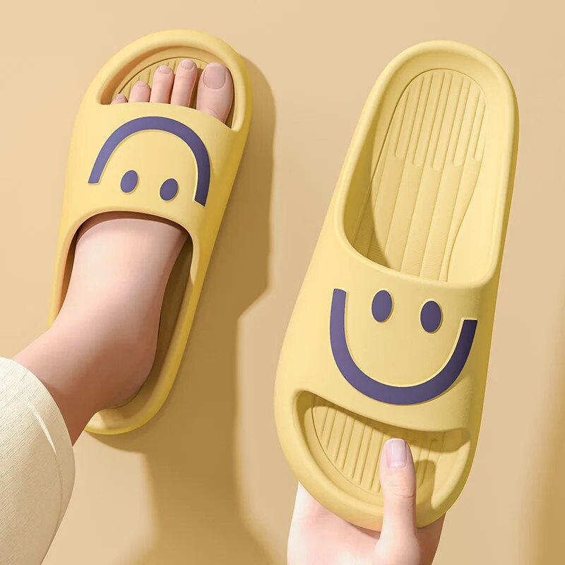 Mule Slip On - Smiley Face Cloud Slippers Women Men