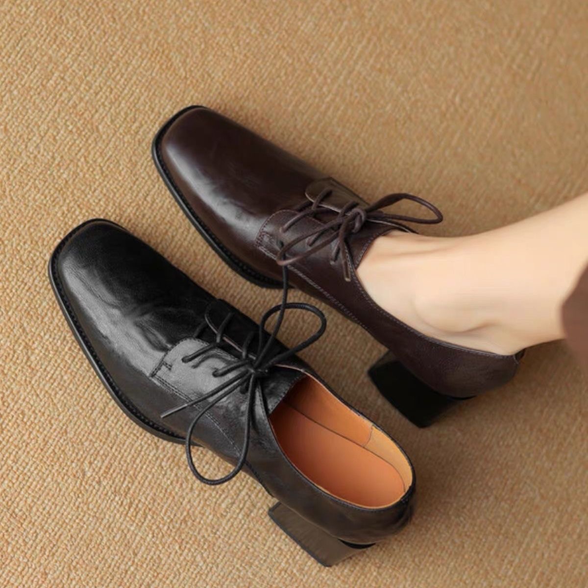 Women Square Toe Lace Up Oxfor - đánh giá và giá Oxford Lace Up Women