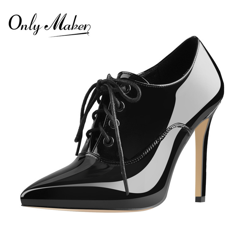 Onlymaker Women Lace Up Vintag - đánh giá và giá Court Heel Pointed