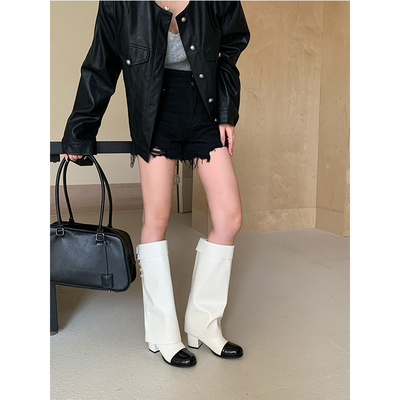 French style small fragrant ro - đánh giá và giá Sock Boot Women