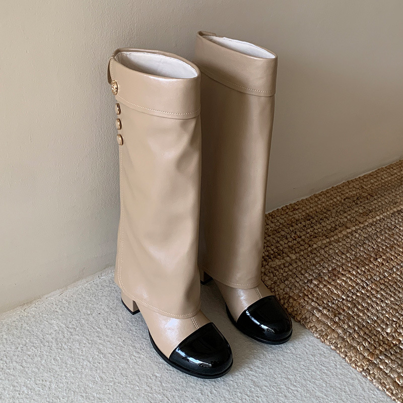 French style small fragrant ro - đánh giá và giá Sock Boot Women