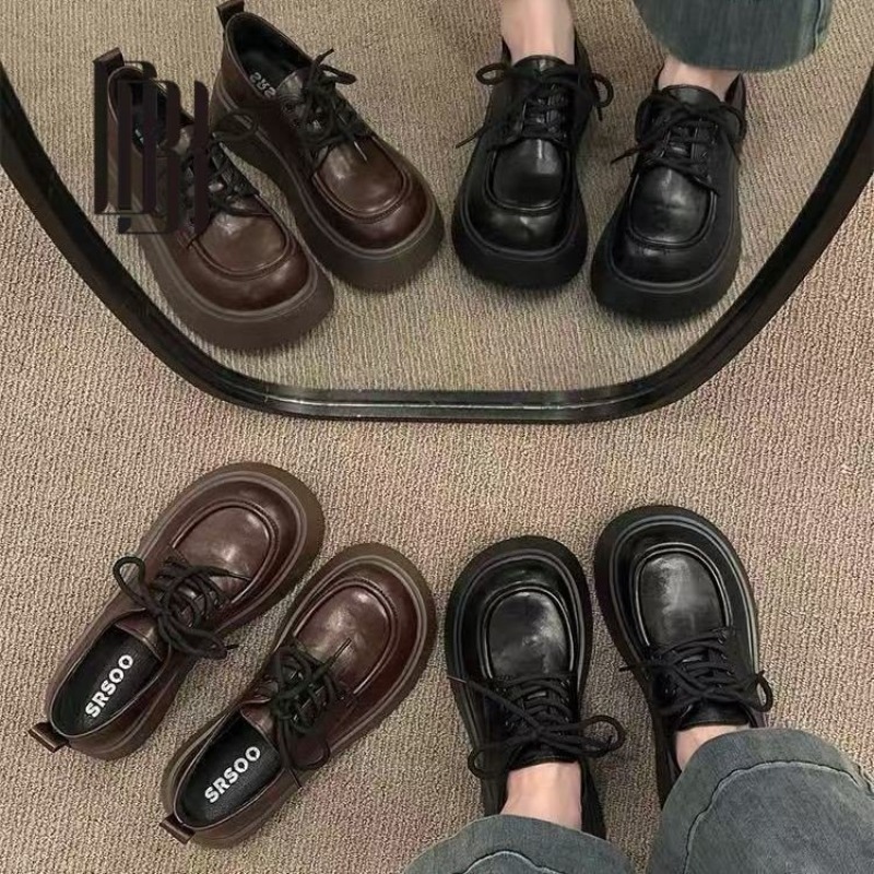 Women Vintage Brown Lace‑up Pl - đánh giá và giá Oxford Lace Up Women