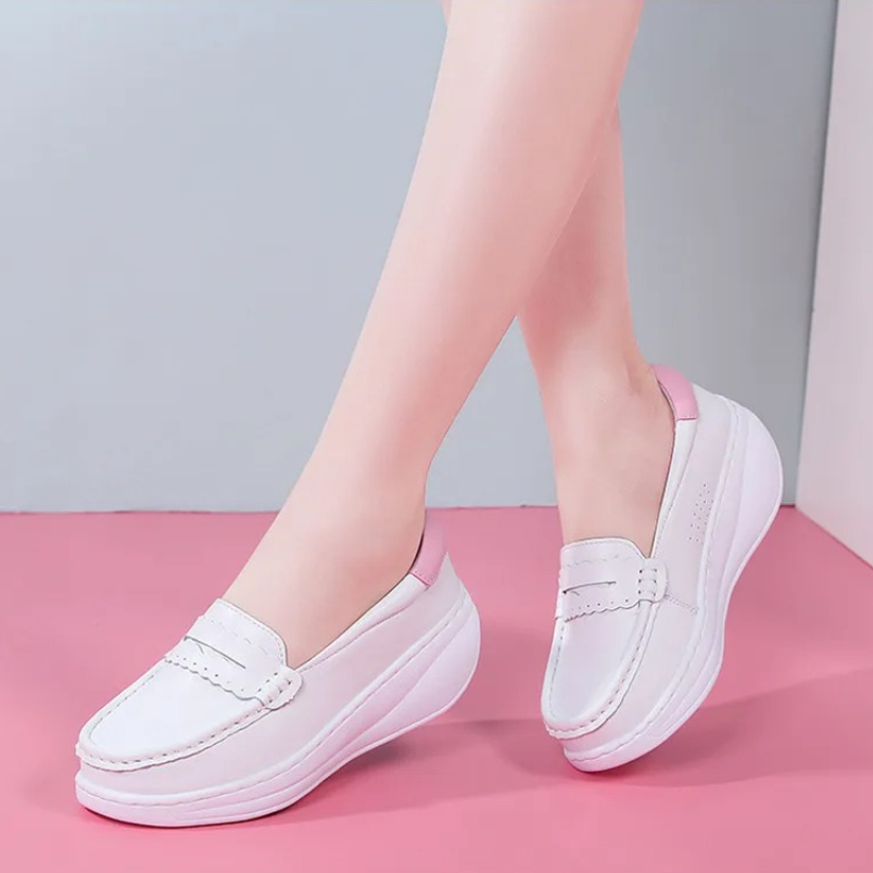 2025 White Pink Nurses Sneaker - đánh giá và giá Women Shoes Tennis