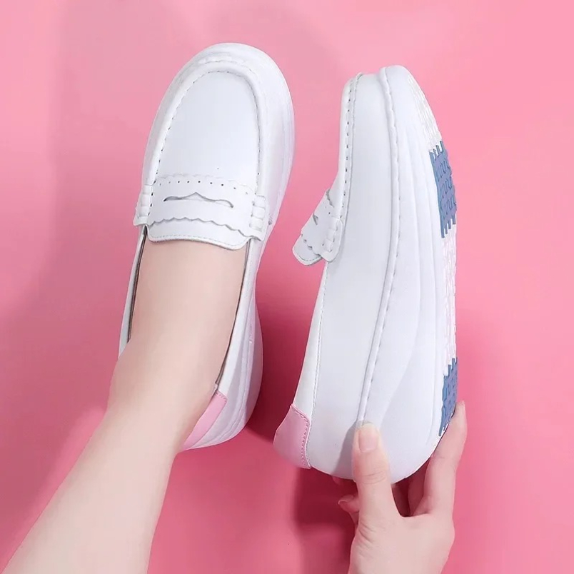 2025 White Pink Nurses Sneaker - đánh giá và giá Women Shoes Tennis