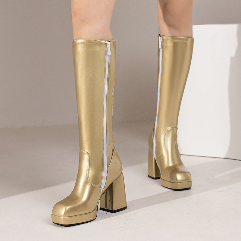 Green Winter Women Platform Kn - đánh giá và giá Knee High Boots Women