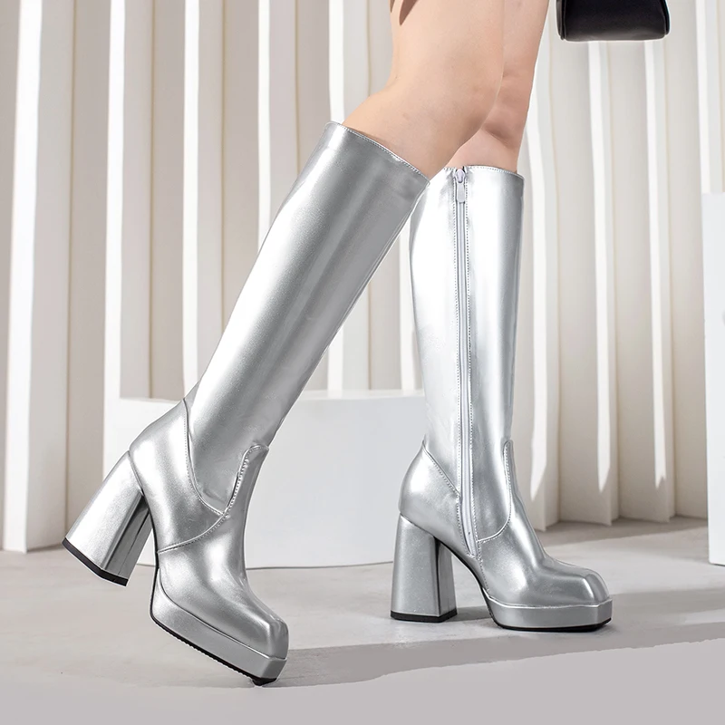 Green Winter Women Platform Kn - đánh giá và giá Knee High Boots Women