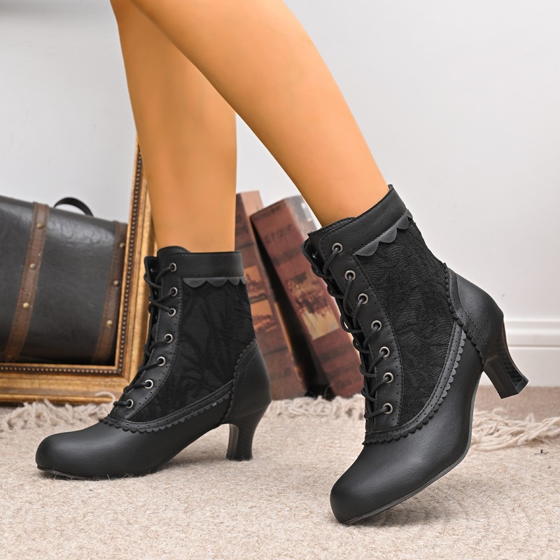 Women Closed Toe Med Heel Lace - đánh giá và giá Court Heel Pointed