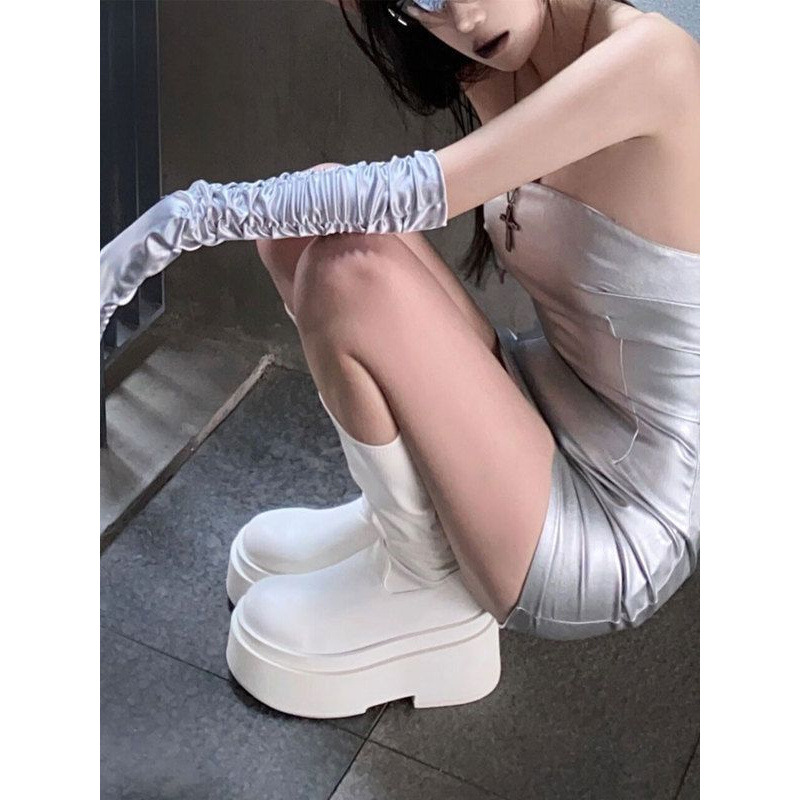 Thick soled long tube boots fo - đánh giá và giá Sock Boot Women
